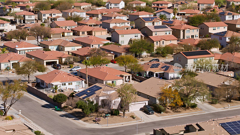 维尔郊区住宅，AZ -无人机拍摄